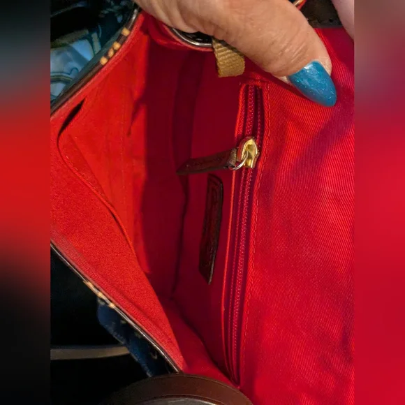 Dooney & Bourke Grace Signature DB Brown Crossbody Bag - Picture 11 of 17